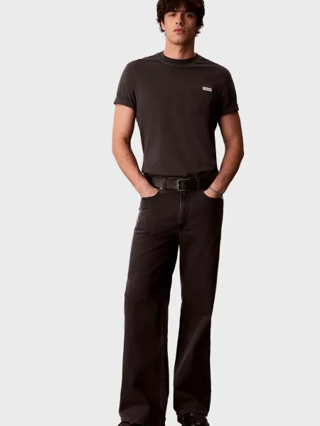 Широкие джинсы Calvin Klein черные