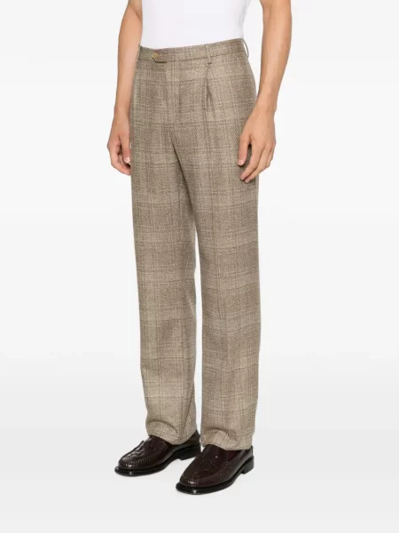 Pantaloni Etro în carouri maro