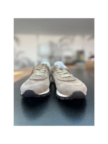 Sneakersy No Map Society skórzane brązowe