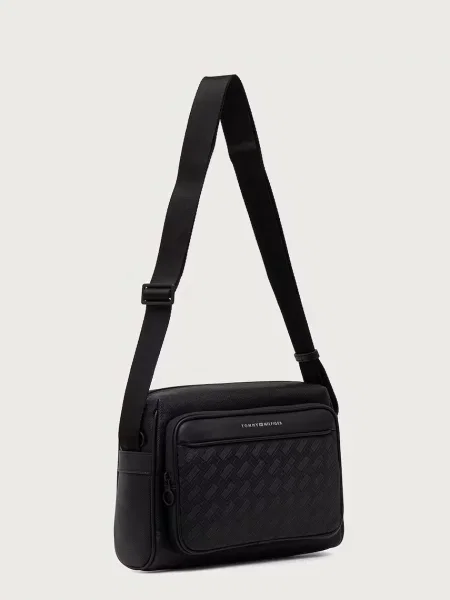 Tommy Hilfiger geantă pentru bărbați cu imitație de piele negru