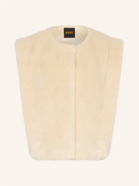 Boss Kamizelka Ze Sztucznego Futra Cosila beige beżowa
