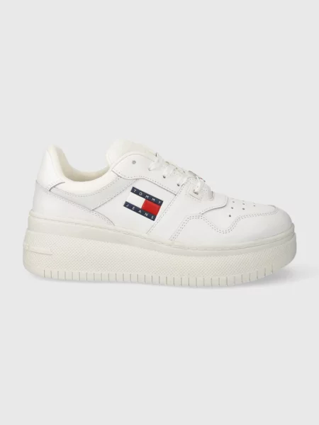 Маратонки Tommy Jeans TJW RETRO BASKET FLATFORM ESS бяло