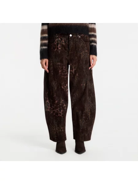 Džíny AllSaints Sadie Barrel Jean Leppo Brown 28 hnědé