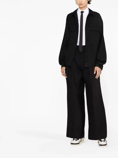 Plačiakojis kelnės Burberry juoda