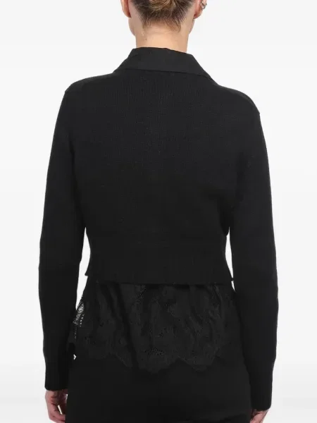 Cardigan High Sport lung negru