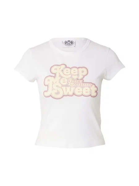 Juicy Couture Tricou KEEP ME SWEET galben pastel / mov liliachiu alb