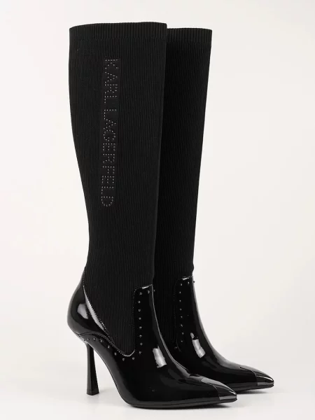 Чоботи Karl Lagerfeld PANDARA на шпильці злегка утеплені чорний