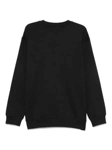 Tricou New Balance cu broderie cu decolteu rotund negru