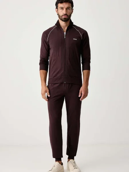 BOSS Hanorac Mix&Match închis maro