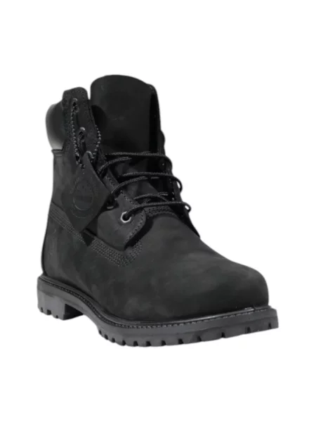 Botki Timberland na płaskim obcasie wodoszczelne czarne