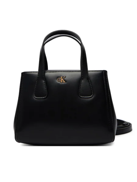 Geantă Calvin Klein Ck Mini Tote Crossbody negru