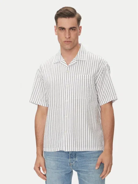 Gap Риза Boxy Fit бял