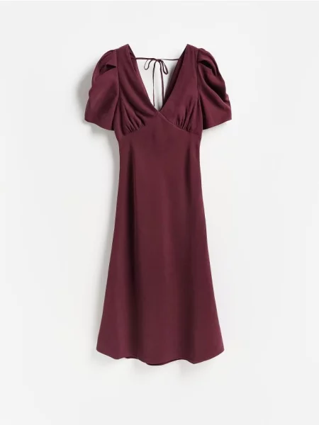 Reserved Rochie midi cu adaos de maro