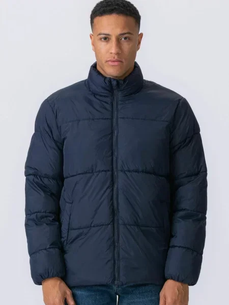 TEESHOPPEN Geacă de primăvară-toamnă Puffer Jacket bleumarin