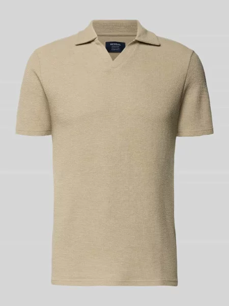 Koszulka polo o kroju regular fit z mieszanki bawełny Mcneal brązowe