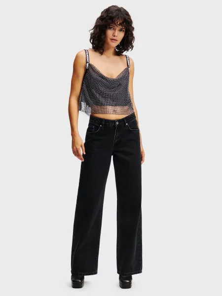 Прямі джинси Karl Lagerfeld Jeans чорний