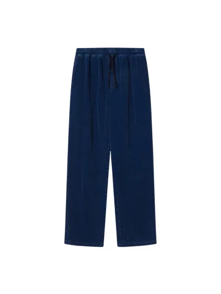 Lniane spodnie Isabel Marant niebieskie