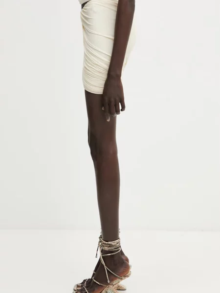 Rick Owens Lilies Luna fustă cu vâscoză bej