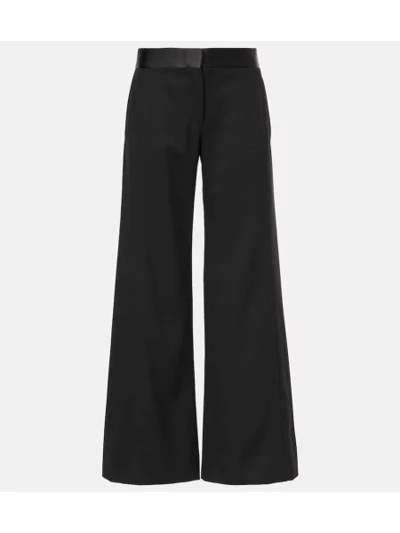 Pantaloni Victoria Beckham de lână negru