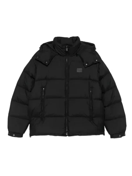 Kaput Emporio Armani s kapuljačom crna