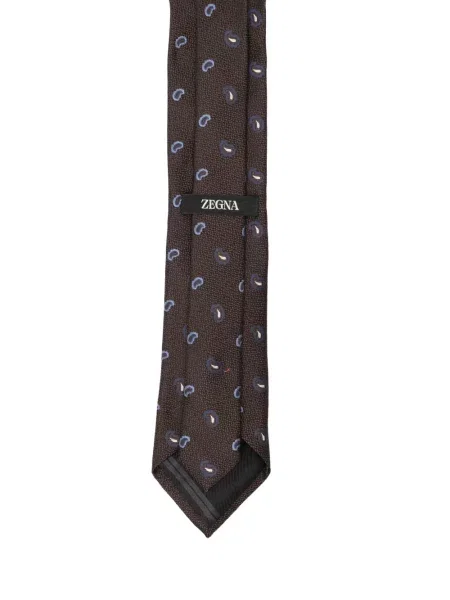 Cravată Zegna de mătase maro