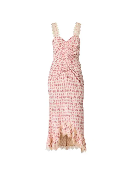 Rochie maxi Cinq A Sept cu volane din dantelă