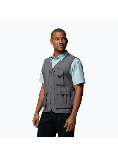 Vestă de trekking pentru bărbați Columbia Silver Ridge Utility city grey gri