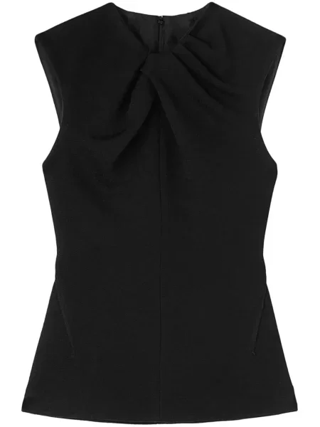 Top Jil Sander plisat negru