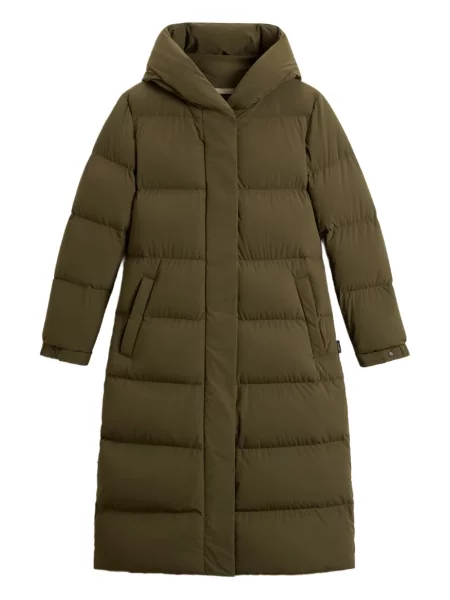 Palton Woolrich cu glugă verde