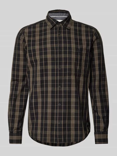 Koszula casualowa o kroju regular fit z czystej bawełny S.oliver Red Label czarna