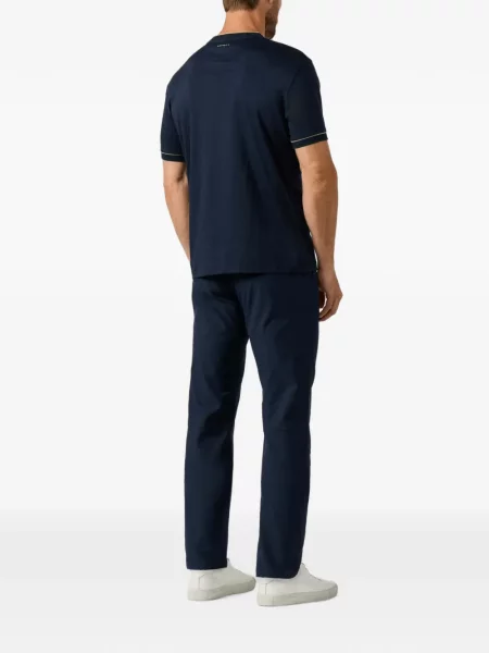 Tricou Hackett London cu autograf albastru