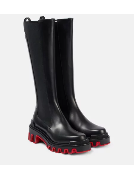 Kožne čizme Christian Louboutin crna