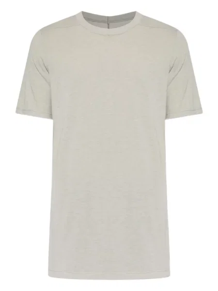 Krátké tričko Rick Owens s kulatým výstřihem šedé