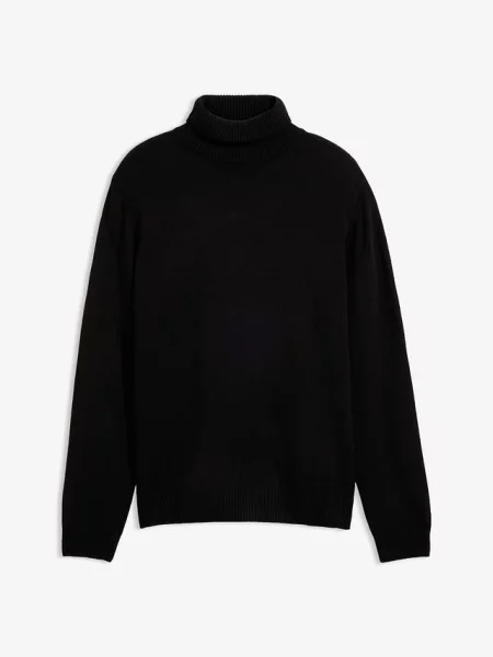 Sweter z golfem o kroju regular fit czarny