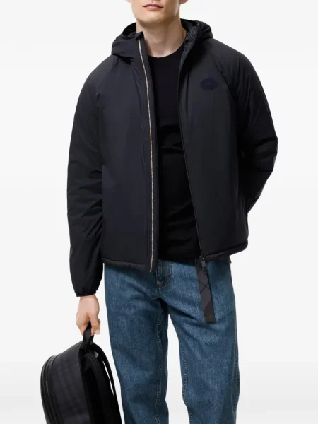Geacă Burberry cu glugă negru