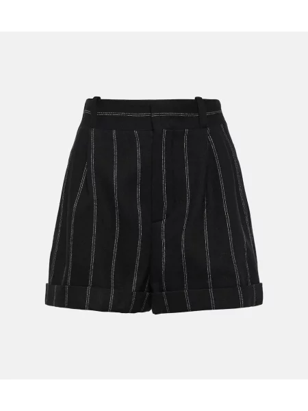 Szorty The Mannei wełniane w paski czarne