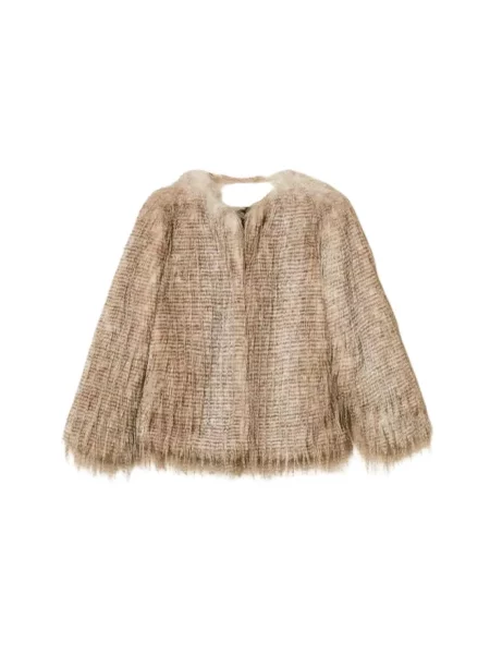 Sztuczne futro bluzka Twinset brązowa