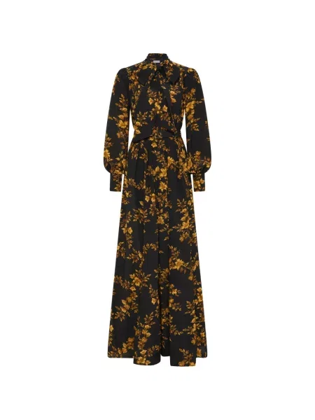 Lung rochie maxi Rebecca Vallance cu model floral negru