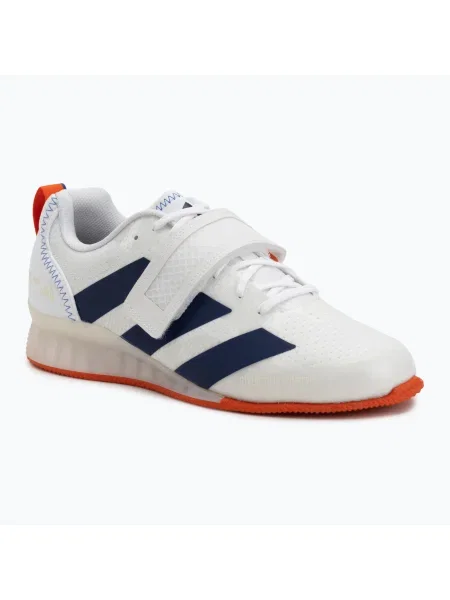 Topánky na vzpieranie adidas Adipower Weightlifting III Footwear white/dark blue/royal blue biela