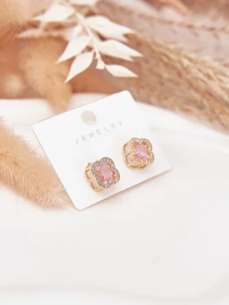 Uhani Boto s cirkonom bela