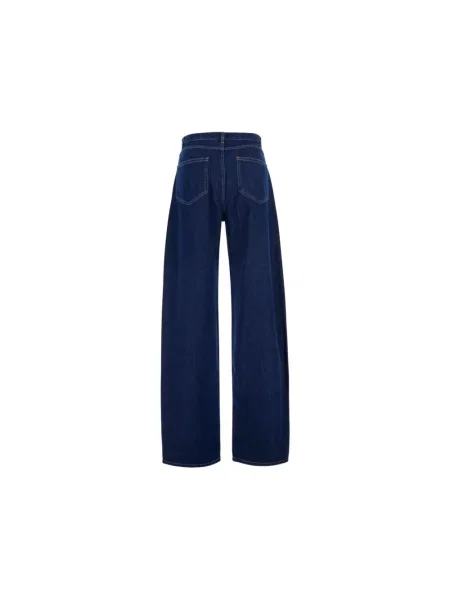 Szerokie jeansy Max Mara Studio niebieskie