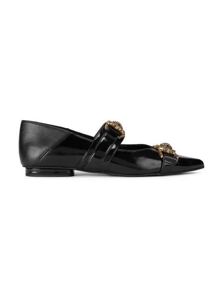 Kurt Geiger London balerini de piele Mansion Point Slip On negru