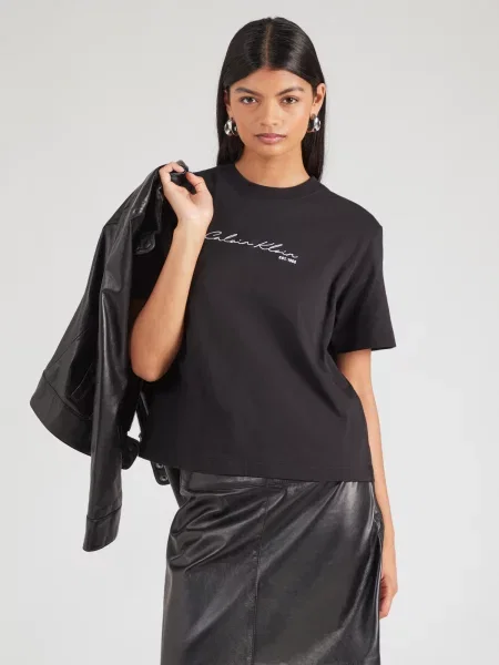 Calvin Klein Jeans Tricou | Relaxed fit alb