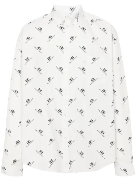 Tričko Balenciaga s potiskem bílé