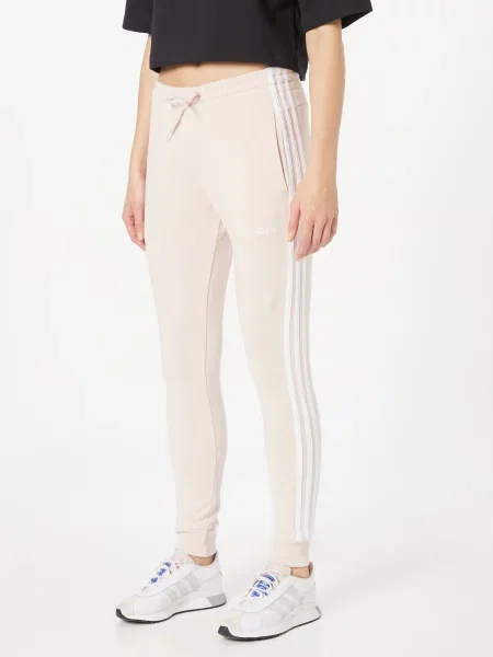 Pruhované nohavice Adidas Sportswear béžová