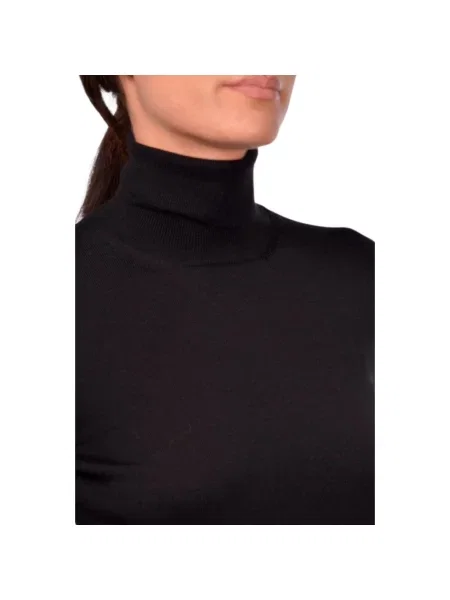 Sweter La Fileria wełniany czarny