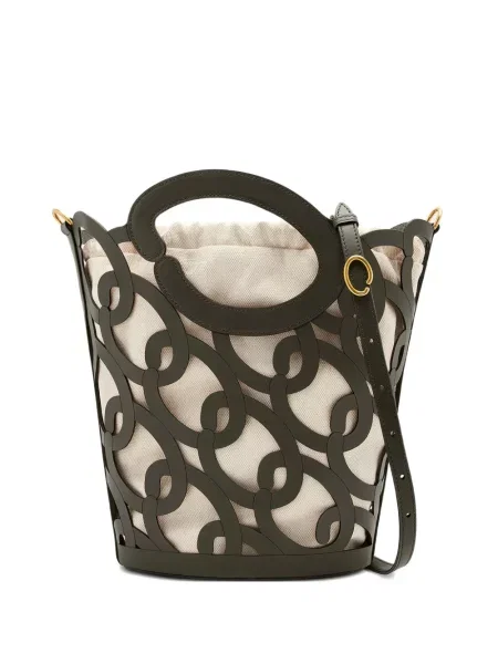 Geanta de piele Oscar De La Renta din piele negru