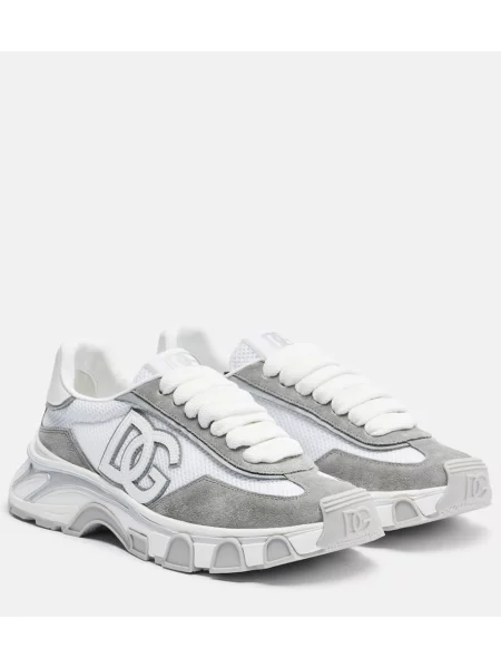 Sneakerși Dolce&gabbana din piele de căprioară gri