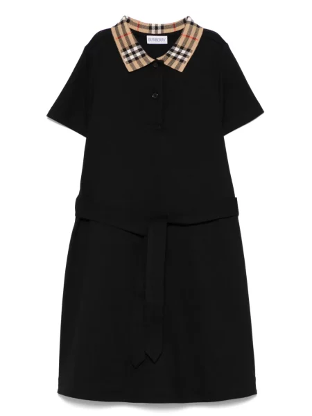 Sukienka koszulowa dziecięca Burberry czarna