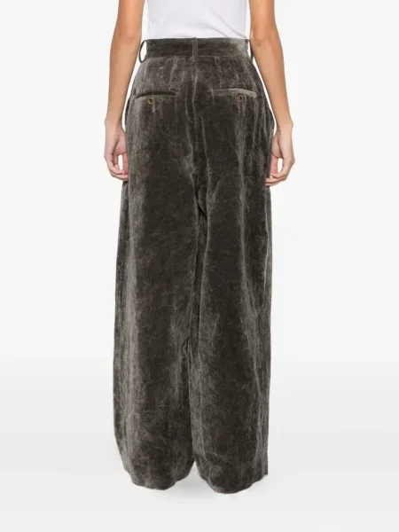 Pantaloni Uma Wang plisate maro